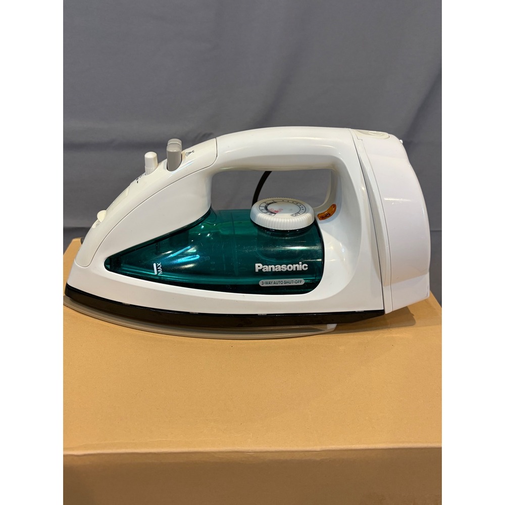 Panasonic NI-552R Steam Iron White Teal 1000W Retractable Cord Auto Shut-Off